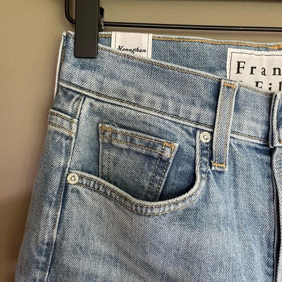 NWOT FRANK & EILEEN MONAGHAN Mom Jean Size 24 Blue Denim High Waist Straight Leg - Picture 7 of 16